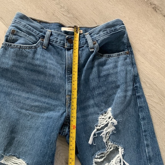 LEVI’S 94 BAGGY HIGH RISE JEANS size 26 distressed medium wash - Picture 7 of 13